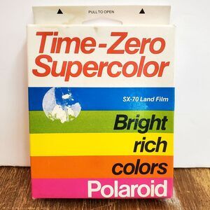 Vintage Polaroid Time-Zero Supercolor SX-70 Land Film One Pack Sealed Exp 8/86